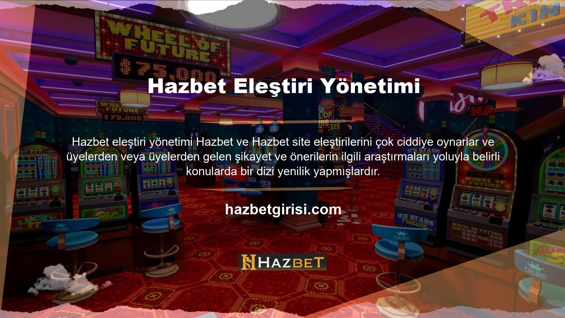 Hazbet Giriş Adresi Bahis bölümünden sonra en önemli bölümlerden biri casino ve canlı casino bölümüdür